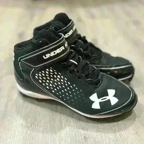 Under Armour Renegade Black Football Cleats Men’s Size 8 - Picture 3 of 6